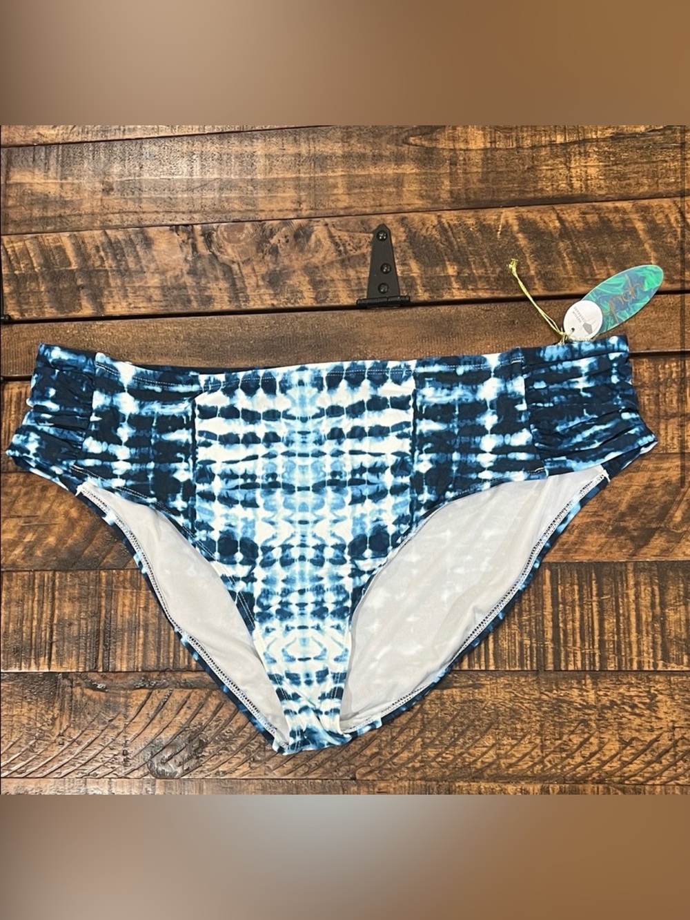 22W Blue Tie-Dye Bikini Bottom